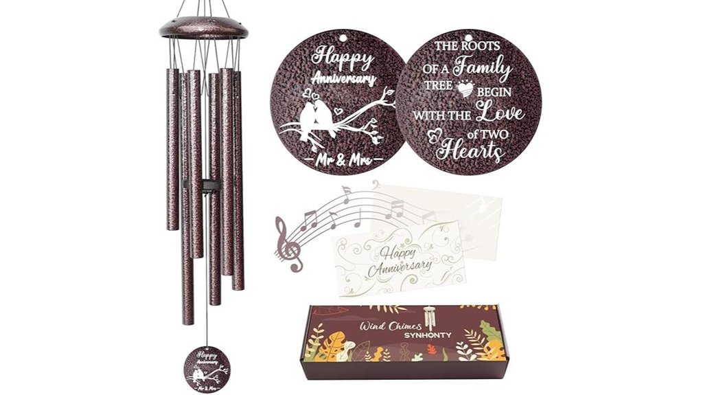 25th anniversary romantic wind chimes