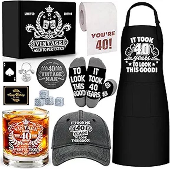 40th birthday whiskey set