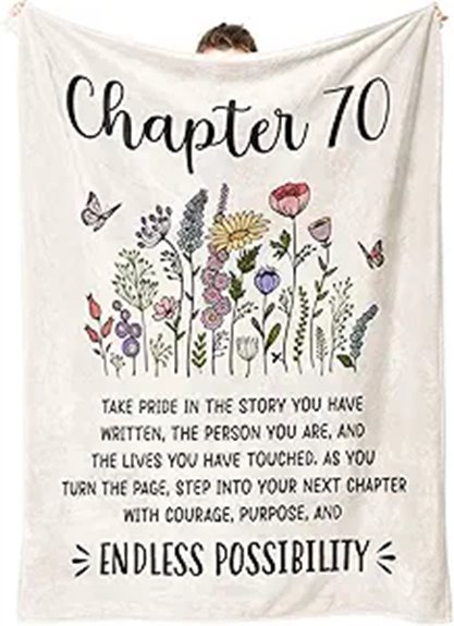 70th birthday blanket celebration