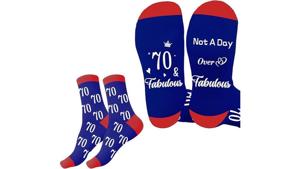 70th birthday socks gift