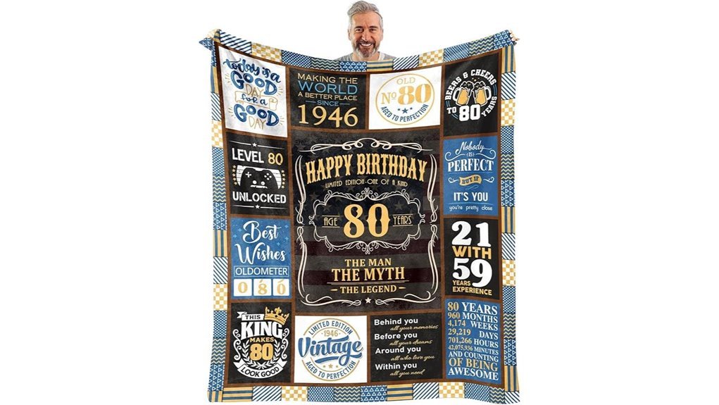 80th birthday blanket