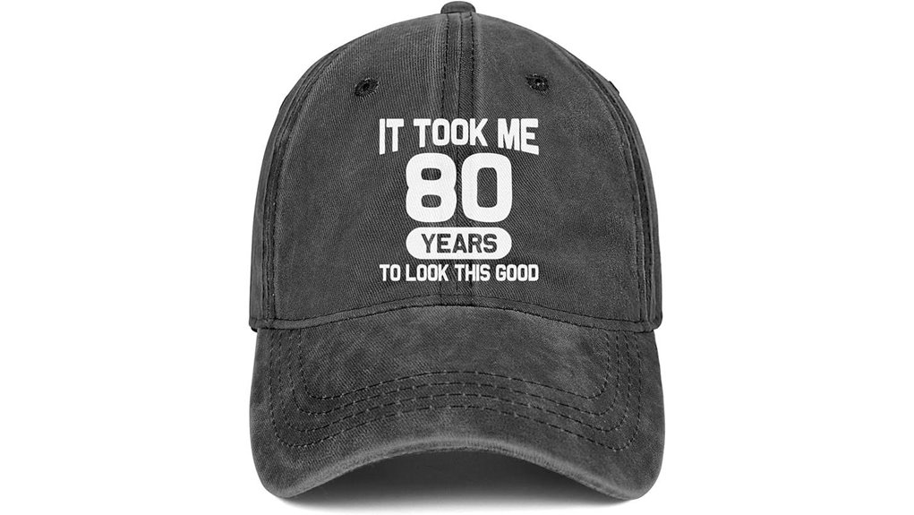 80th birthday washed hat