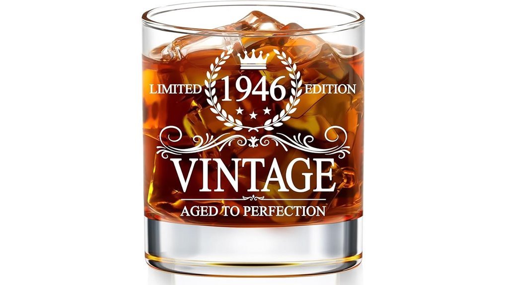 80th birthday whiskey glass