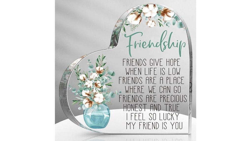 acrylic heart butterfly keepsake