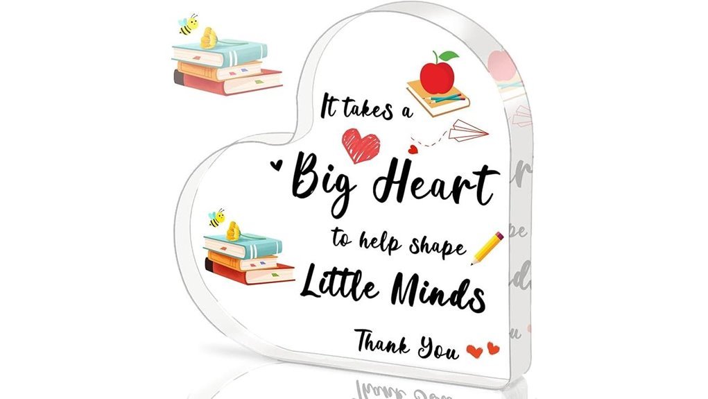 acrylic heart teacher valentine keepsake