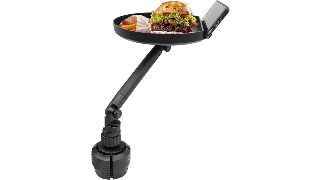 adjustable phone cup tray