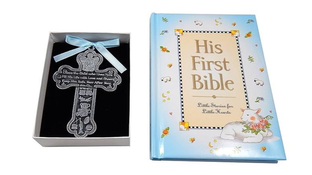 baby boy pewter guardian cross