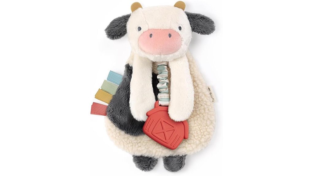 baby cow teething lovey