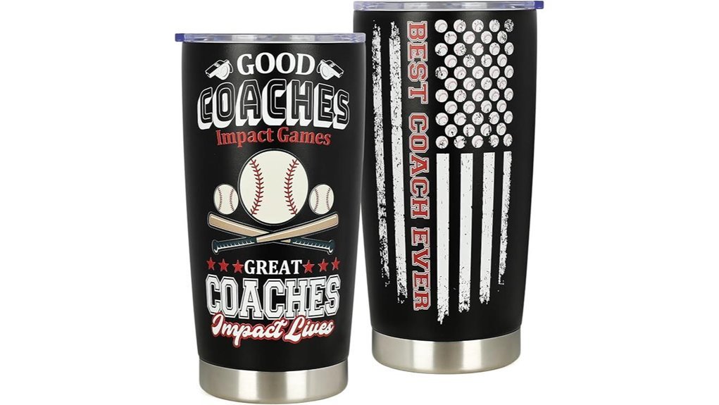 baseball coach coffee tumbler