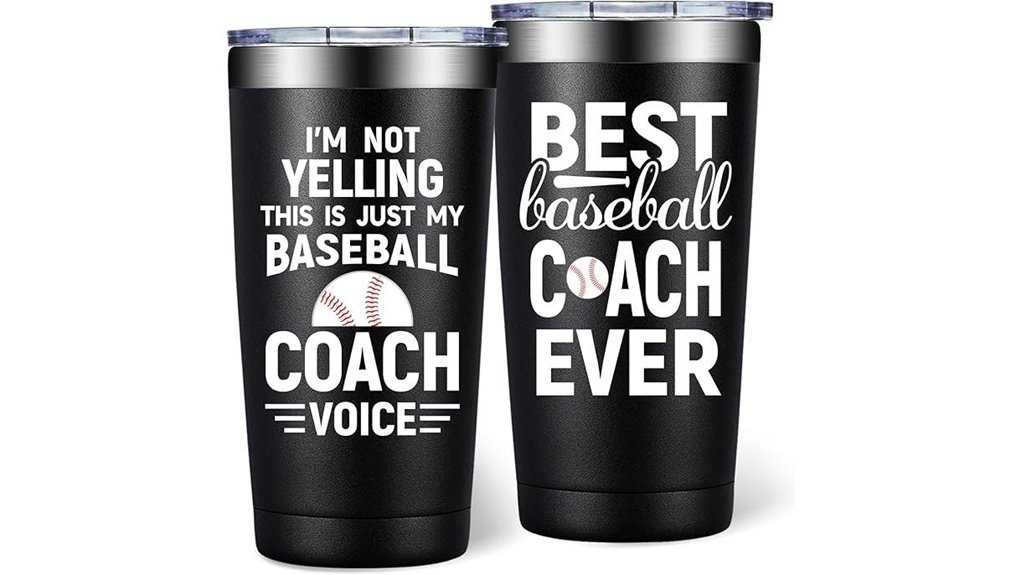 baseball coach tumbler gift