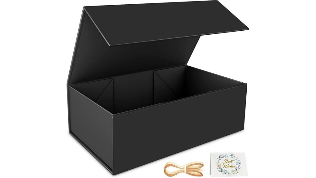 black collapsible magnetic gift box