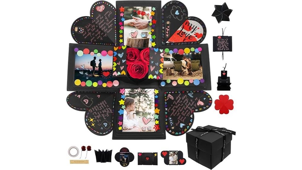 black explosion photo memory box