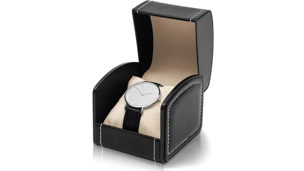 black travel watch box