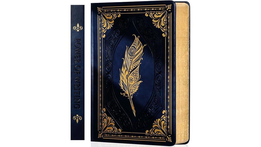 blue vintage leather journal