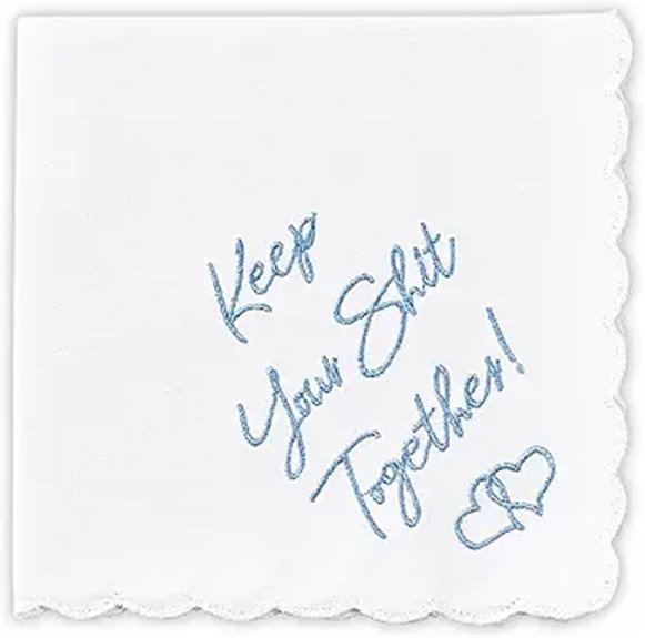 blue wedding handkerchief