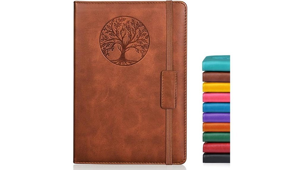 brown leather journal