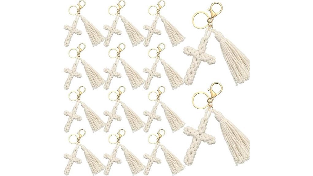 christian macrame keychains