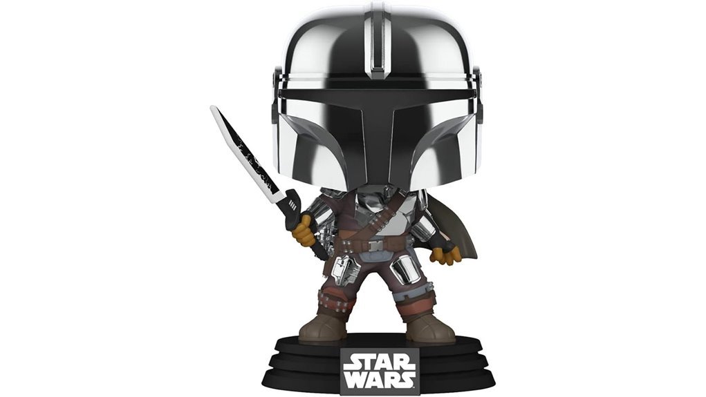 chrome glow mandalorian figure