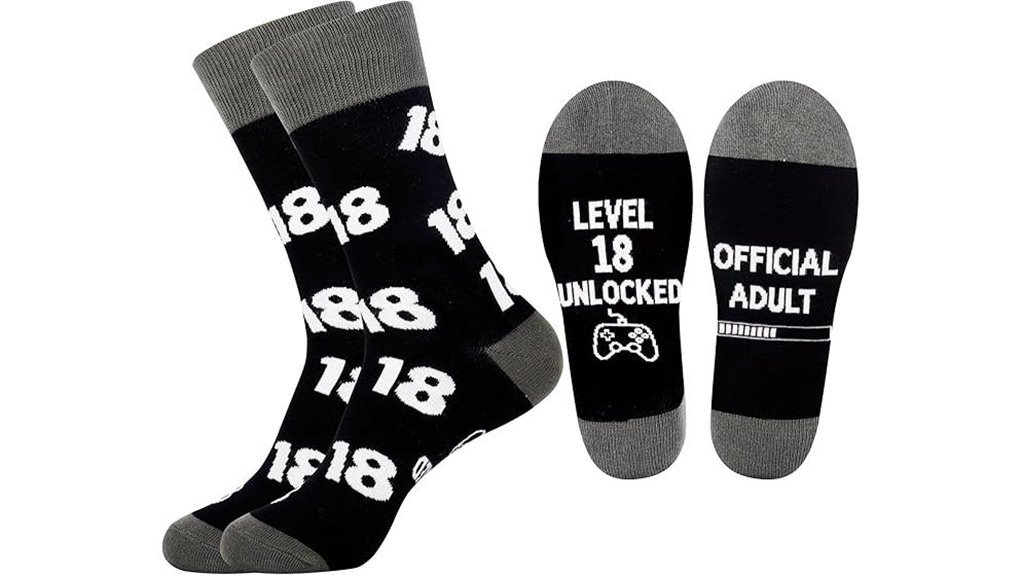 colorful novelty sock design