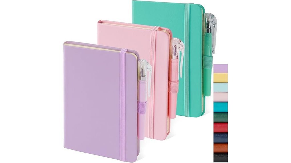 colorful pocket journal set