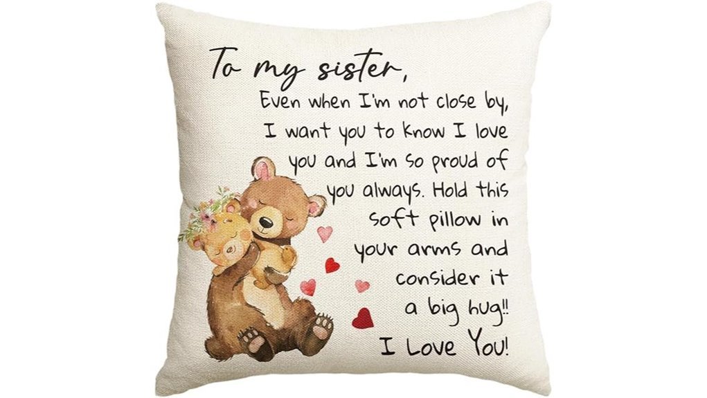 colorful to my sister pillow