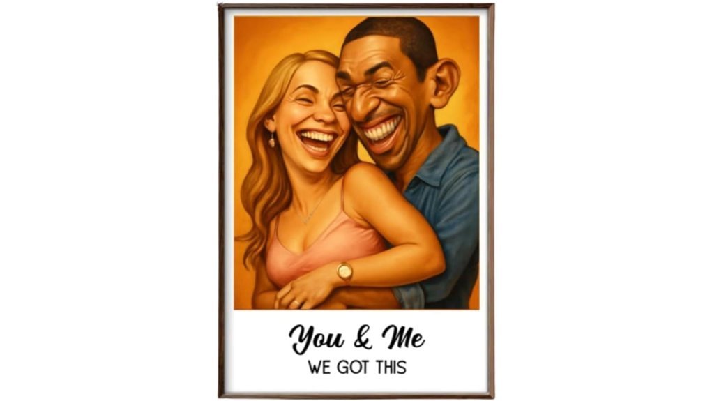 couples caricature wall art