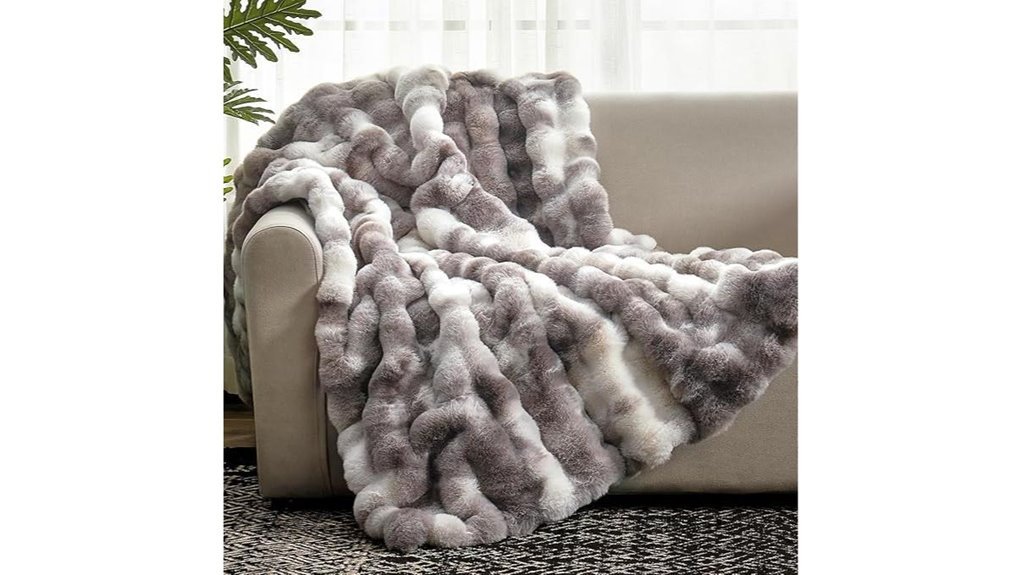 cozy faux fur taupe tie dye