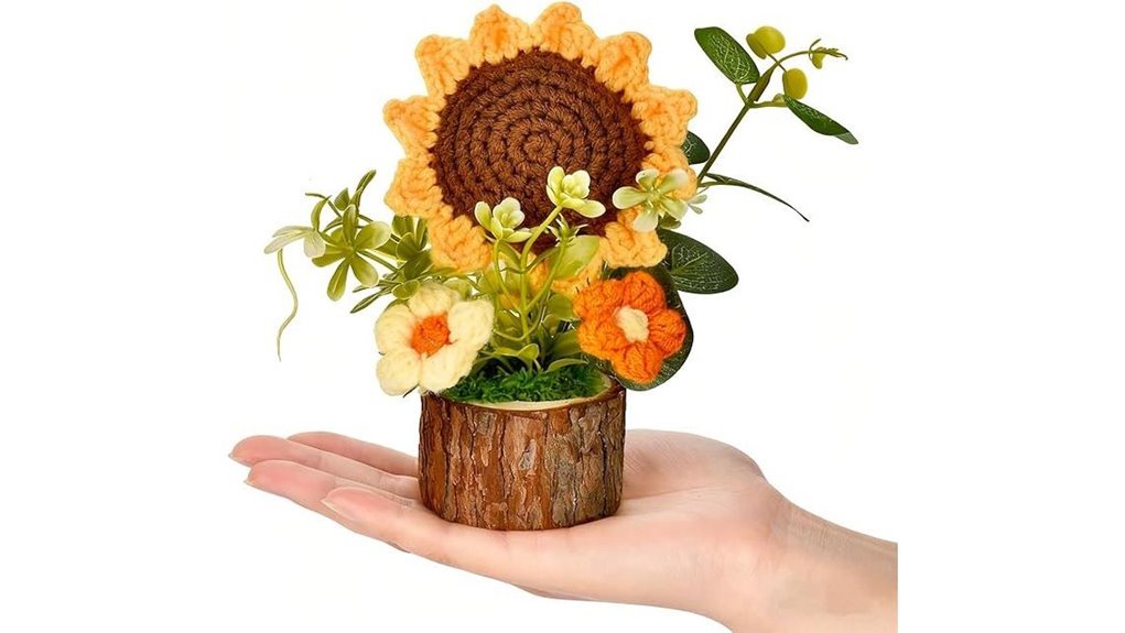 crochet flower home decor