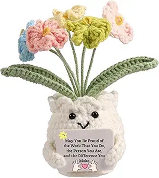 crochet flower pot gift