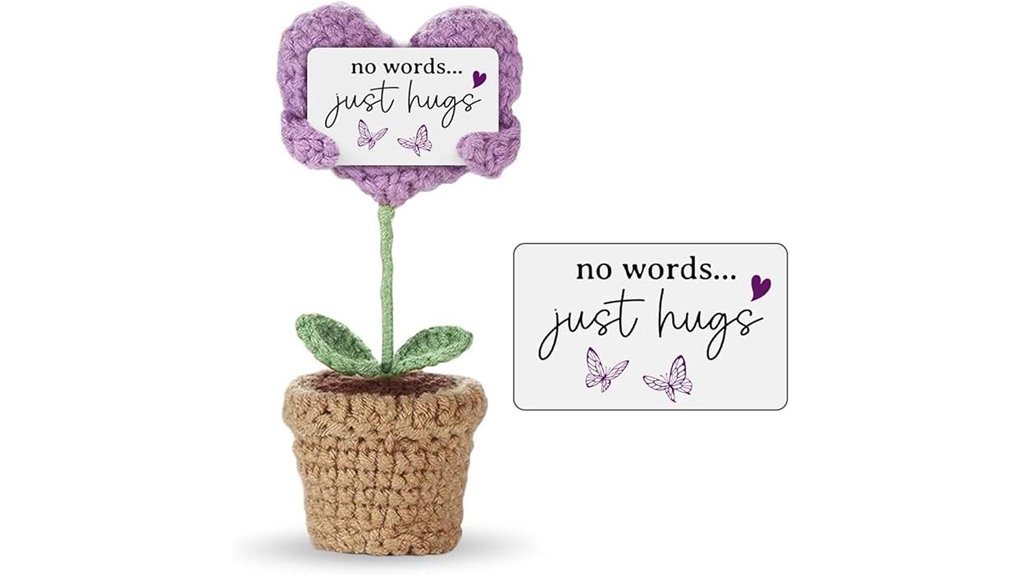 crochet heart sympathy gift