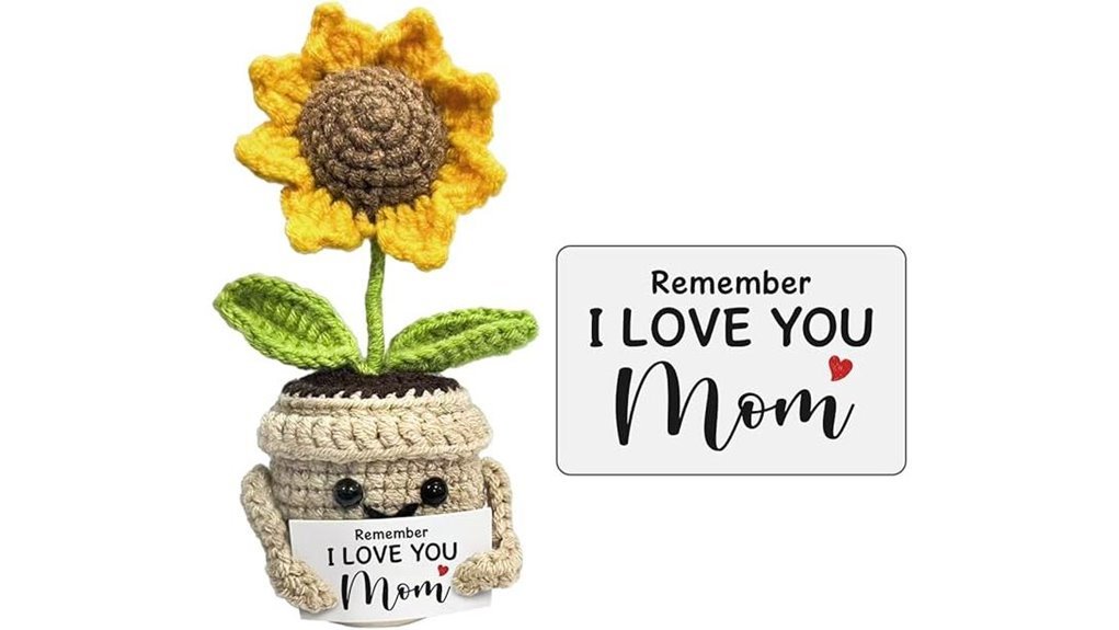 crochet sunflower birthday gift