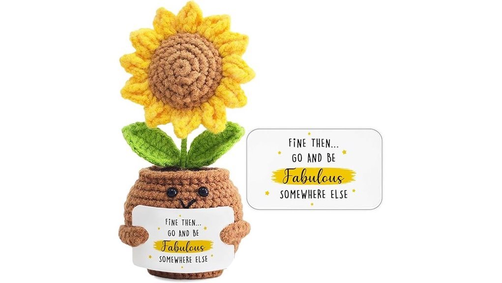 crochet sunflower doll gift