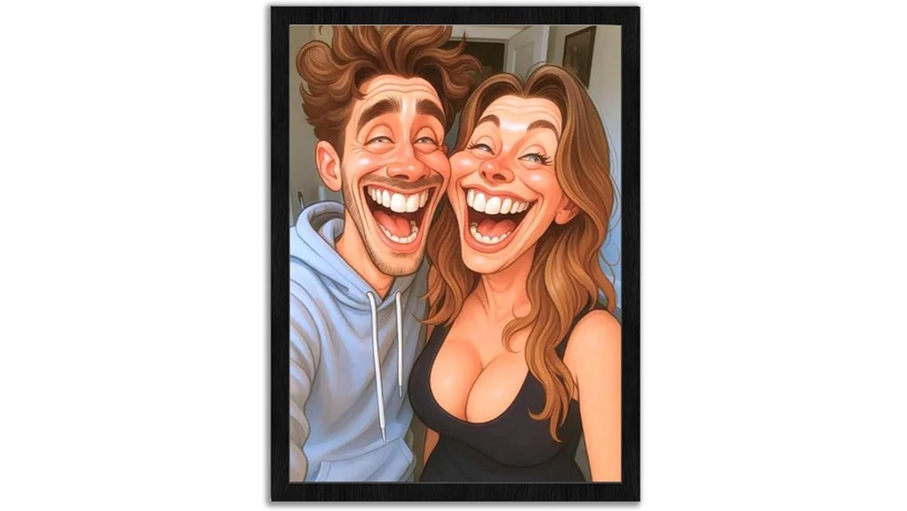 custom couple caricature portrait