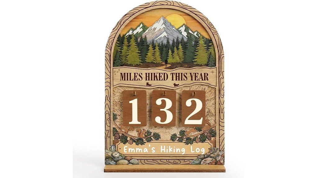 custom wooden hike mileage sign