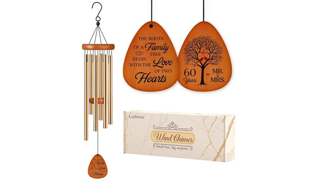 diamond sixtieth anniversary windchime keepsake