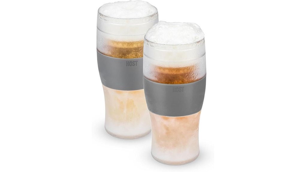 double wall freezable beer glasses