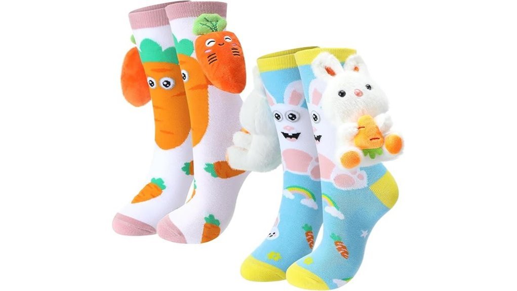 easter bunny carrot novelty socks