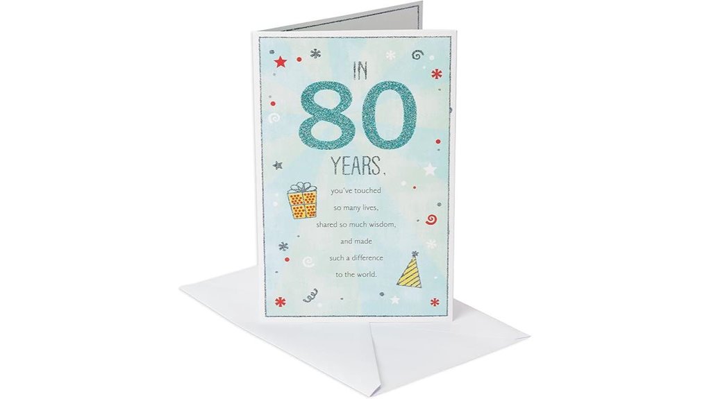 eightyth birthday greeting card