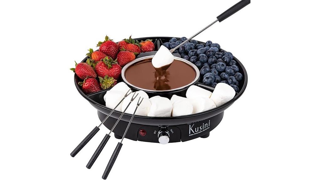 electric chocolate fondue set