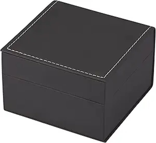 elegant black leather box