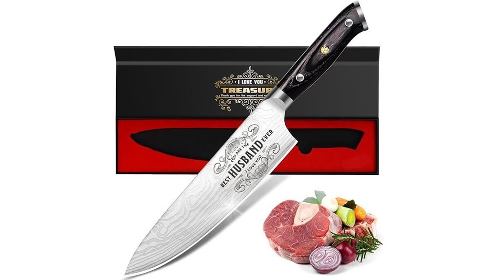 engraved stainless steel knife