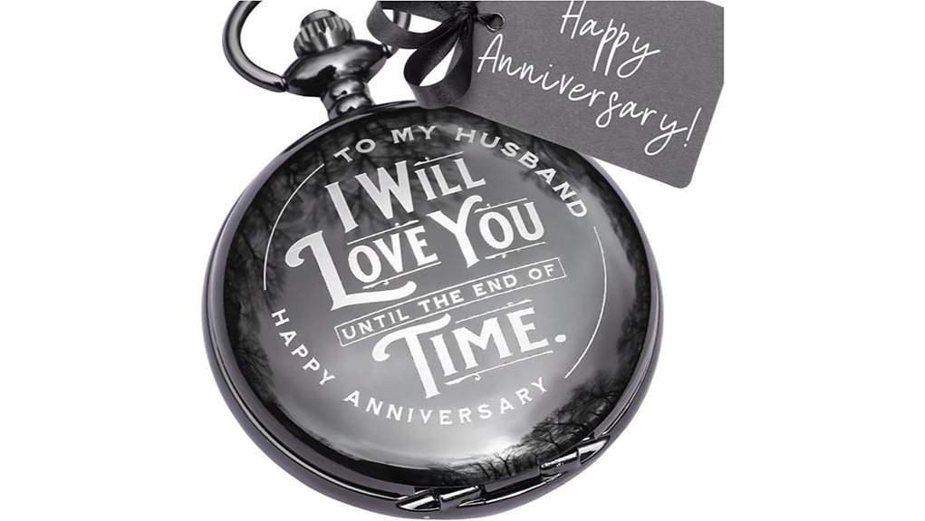 engraved stainless steel pocket watch