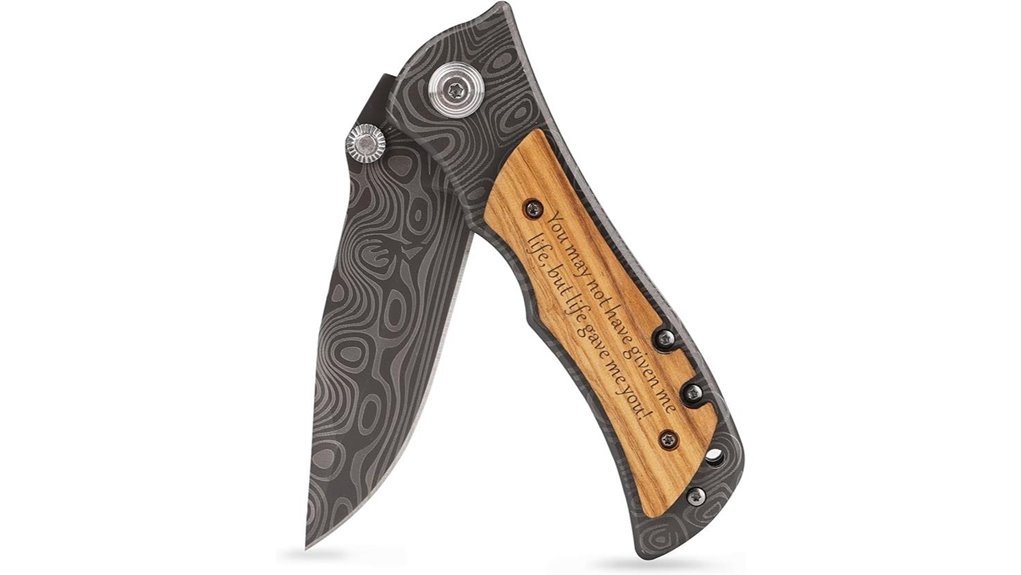 engraved stepfather pocket knife