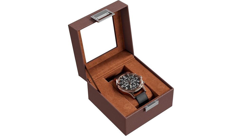 espresso watch box with glass