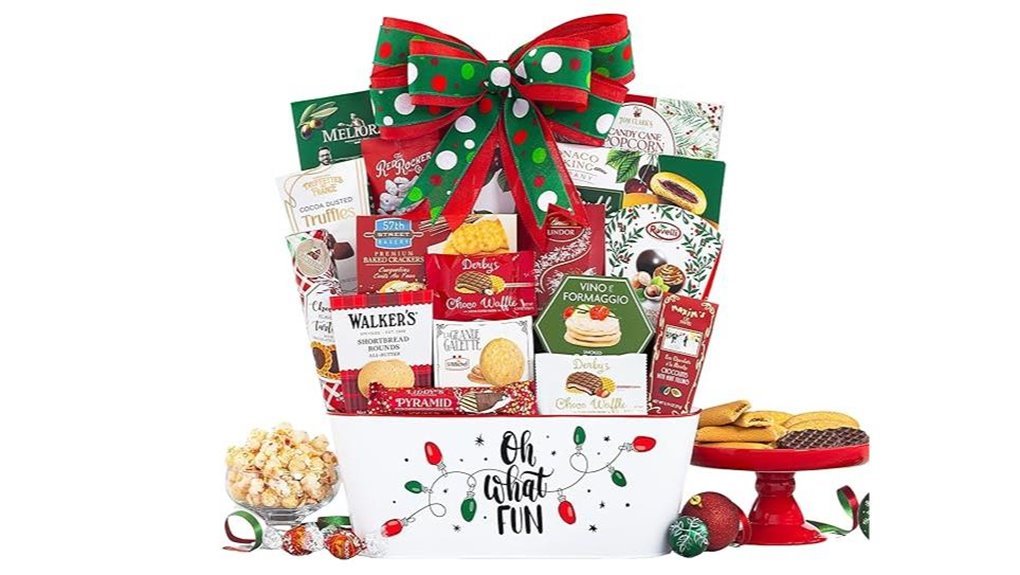 festive holiday gift basket