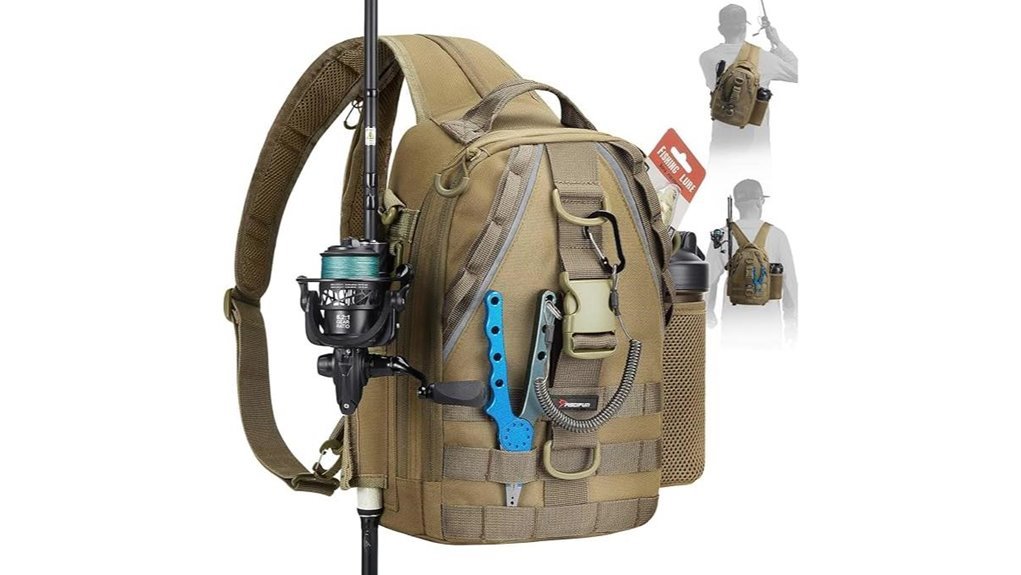 fishing backpack with rod holder