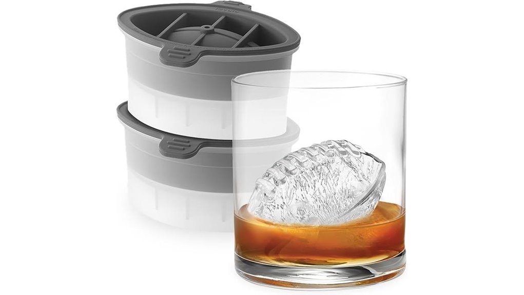 football shaped ice cube molds