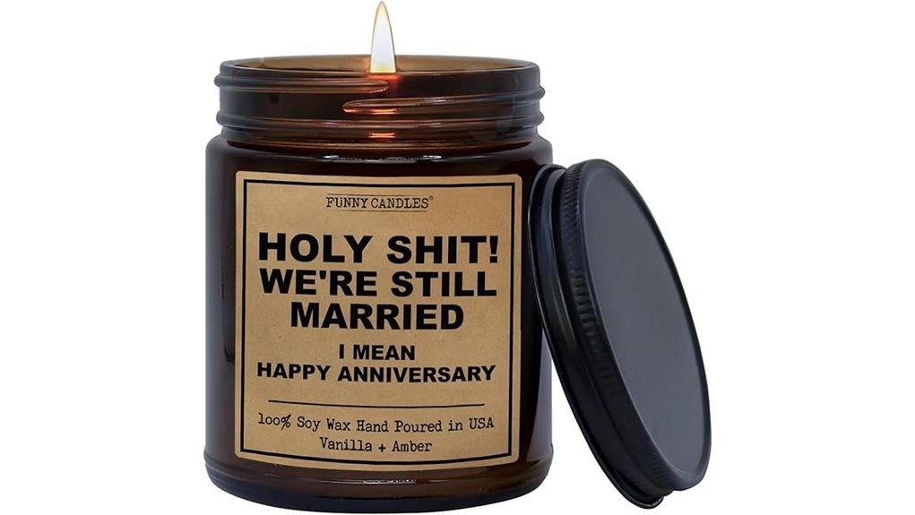funny anniversary soy candle