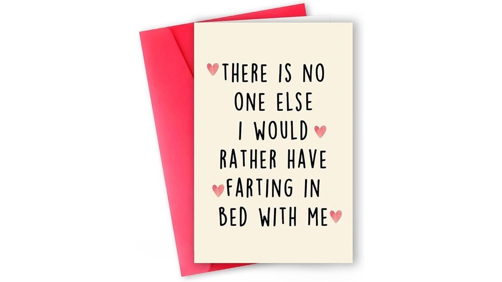 funny fart themed valentine card