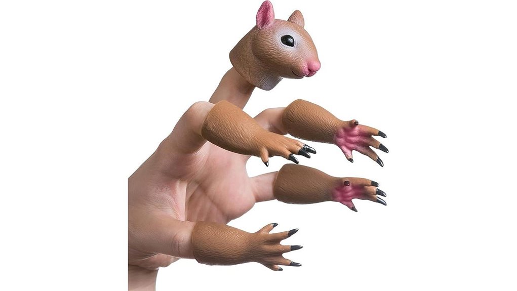 funny squirrel finger puppet